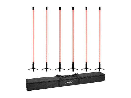 Eurolite Set 6x LED Leuchtstab 134cm RGB + Soft-Bag