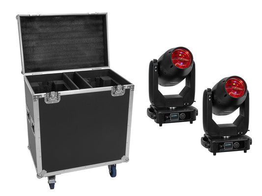Eurolite Set 2x LED TMH-S400 CMY + Case mit Rollen