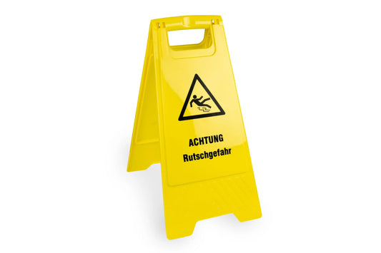 SemyTop Warnschild "Achtung Rutschgefahr" gelb, ca. 61 cm hoch