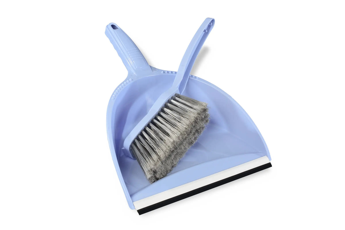 SemyTop Handkehrschaufel mit Besen, blau