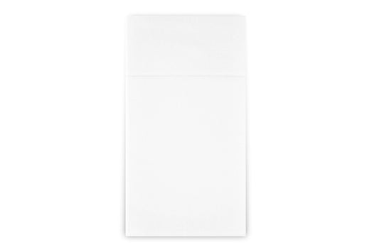 SemyTop Airlaid-Bestecktaschen 39x40 cm, weiß, 1/8-Falz, 20 x 50 Stück