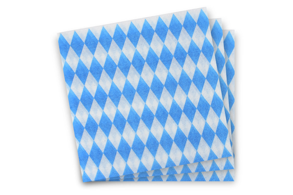 Funny Prägeservietten "Bayerische Raute", 1-lagig, 32 x 32 cm, 1/4-Falz, 10 x 400 Stück