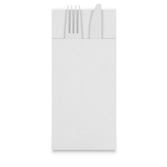 SemyTop Point-to-Point-Bestecktaschen 32 x 38 cm, weiß1/8-Falz, 25 x 50 Stück