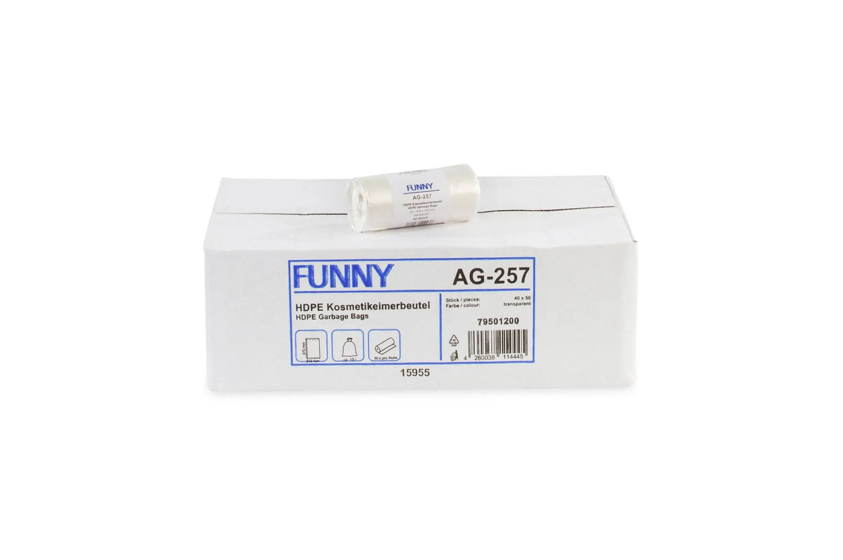 Funny HDPE Kosmetikeimerbeutel natur, 10 l, 31x37 cm, 2.000 Stück