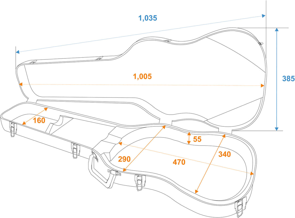 Dimavery ABS-Case für E-Gitarre – Ansicht 4