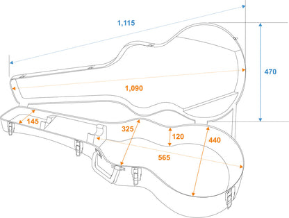 Dimavery ABS-Case für Jumbo Akustik – Ansicht 4