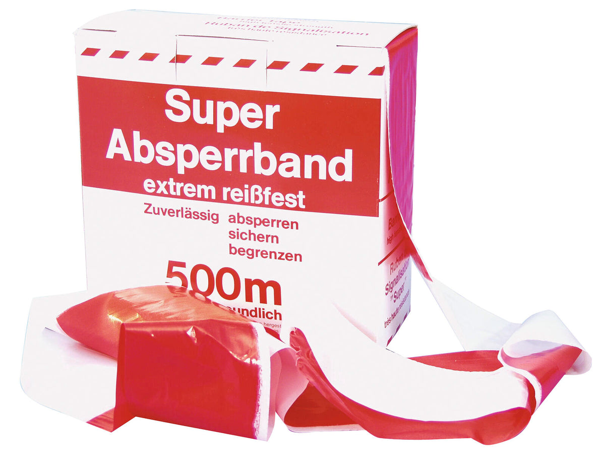 Absperrband rot/weiß 500mx80mm – Ansicht 2