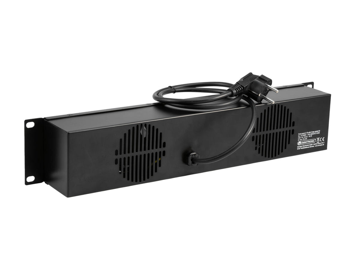 Omnitronic Frontplatte Z-19 mit 2 Lüftern 2HE – Ansicht 3