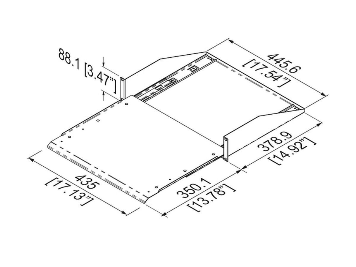 Penn Elcom Rackboden 2HE ausziehbar – Ansicht 6