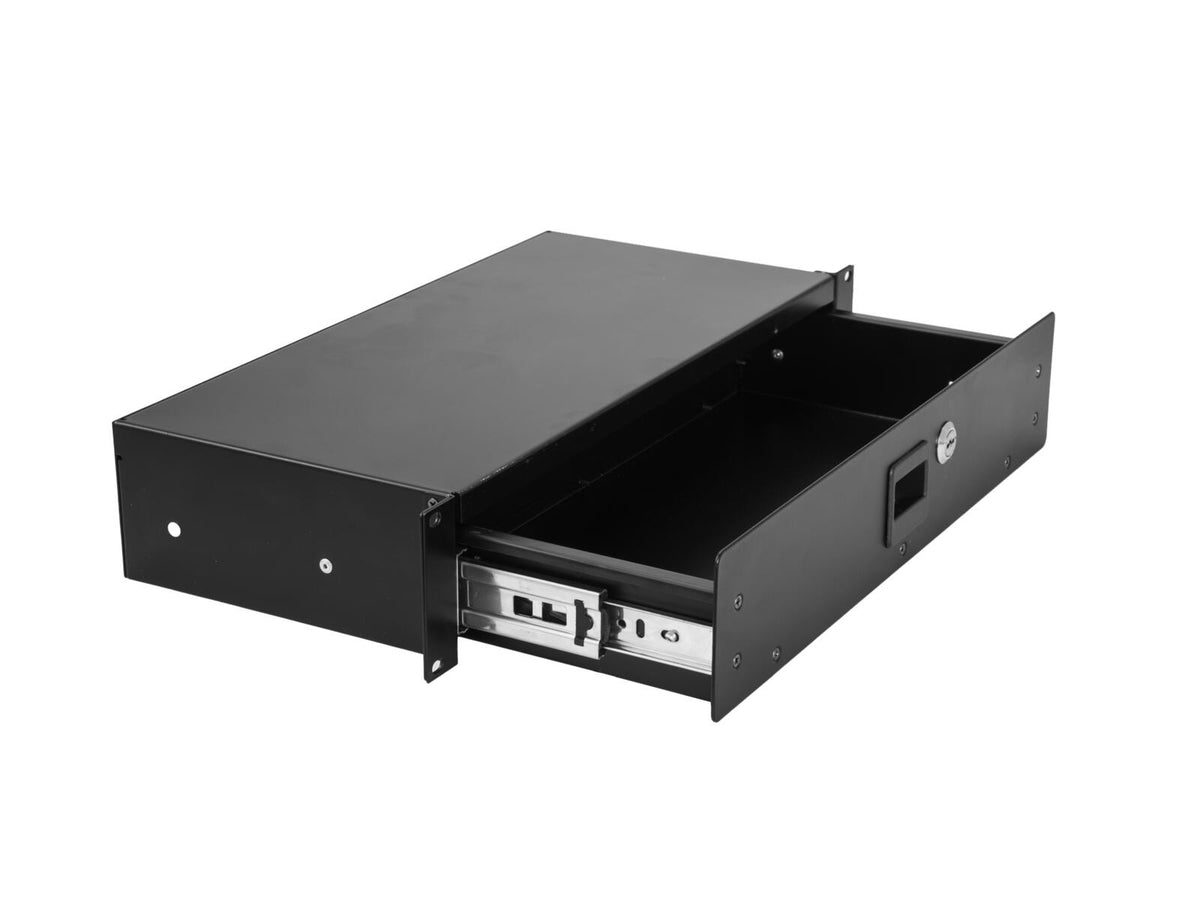 Omnitronic SN-2 Rackschublade mit Schloss 2HE – Ansicht 2