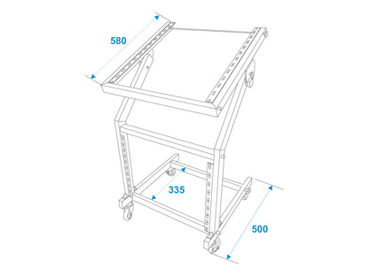 Omnitronic Rackwagen 12HE/10HE schwenkbar auf Rollen – Ansicht 5