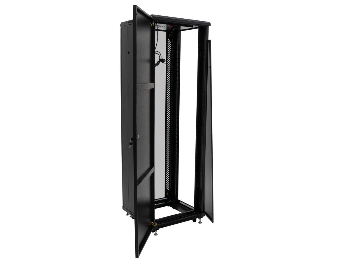Roadinger SSC-40 Stahlschrank mit Glastür 40HE – Ansicht 3