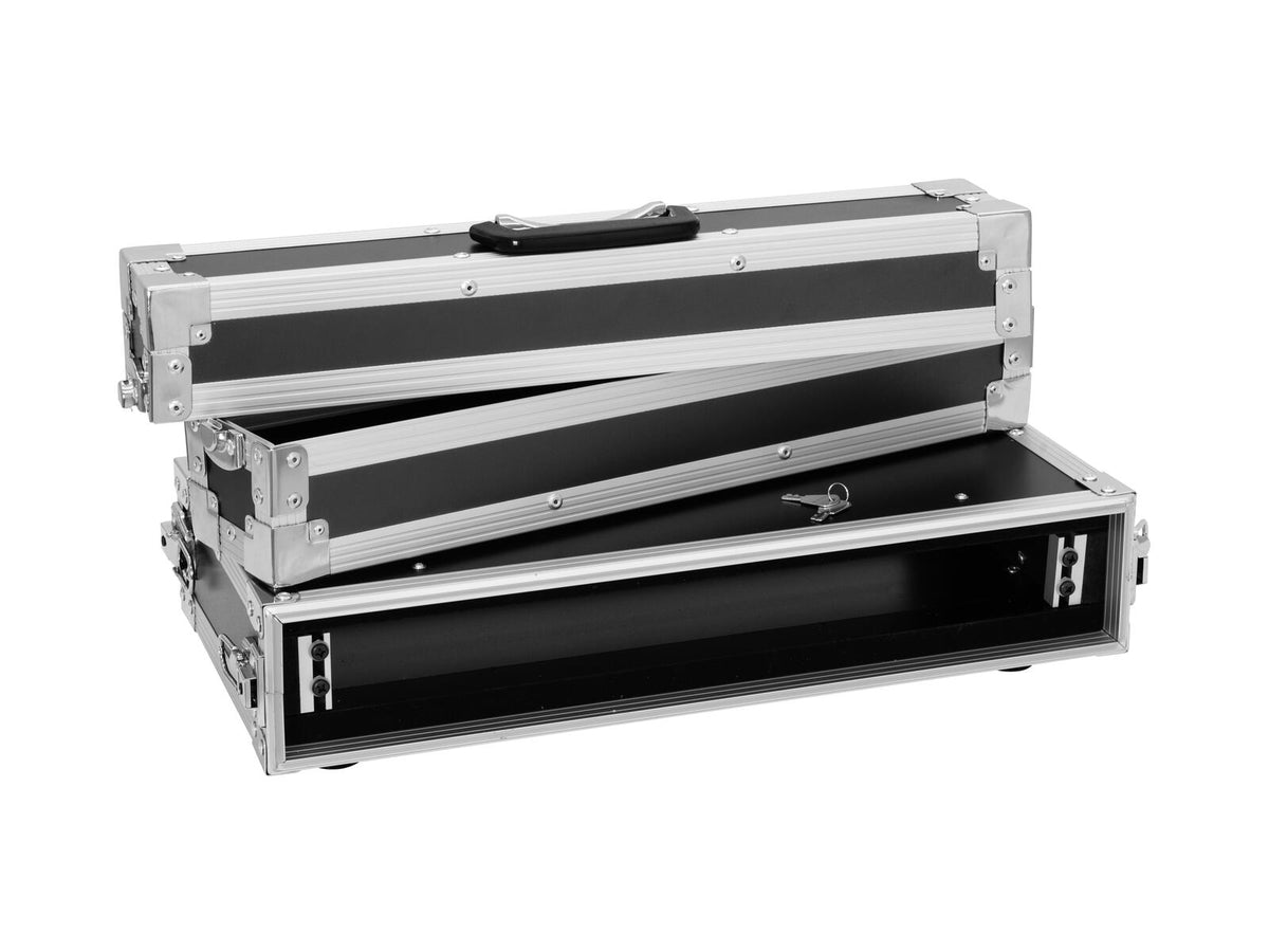 Roadinger Effektrack CO DD, 1HE, 24cm tief, schwarz – Ansicht 3