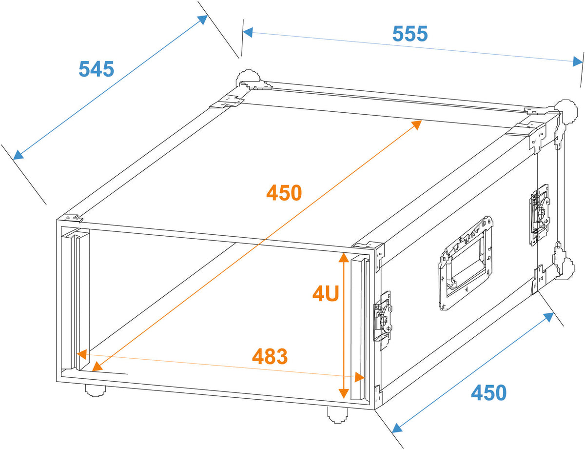 Roadinger Rack PRO 4HE 45cm – Ansicht 4