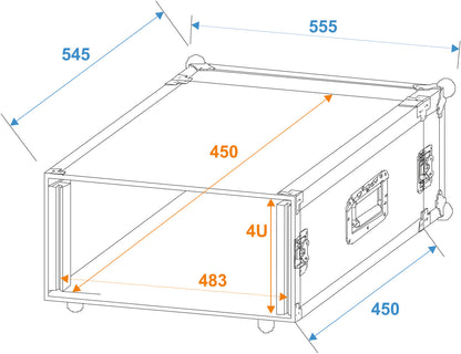 Roadinger Rack PRO 4HE 45cm – Ansicht 4
