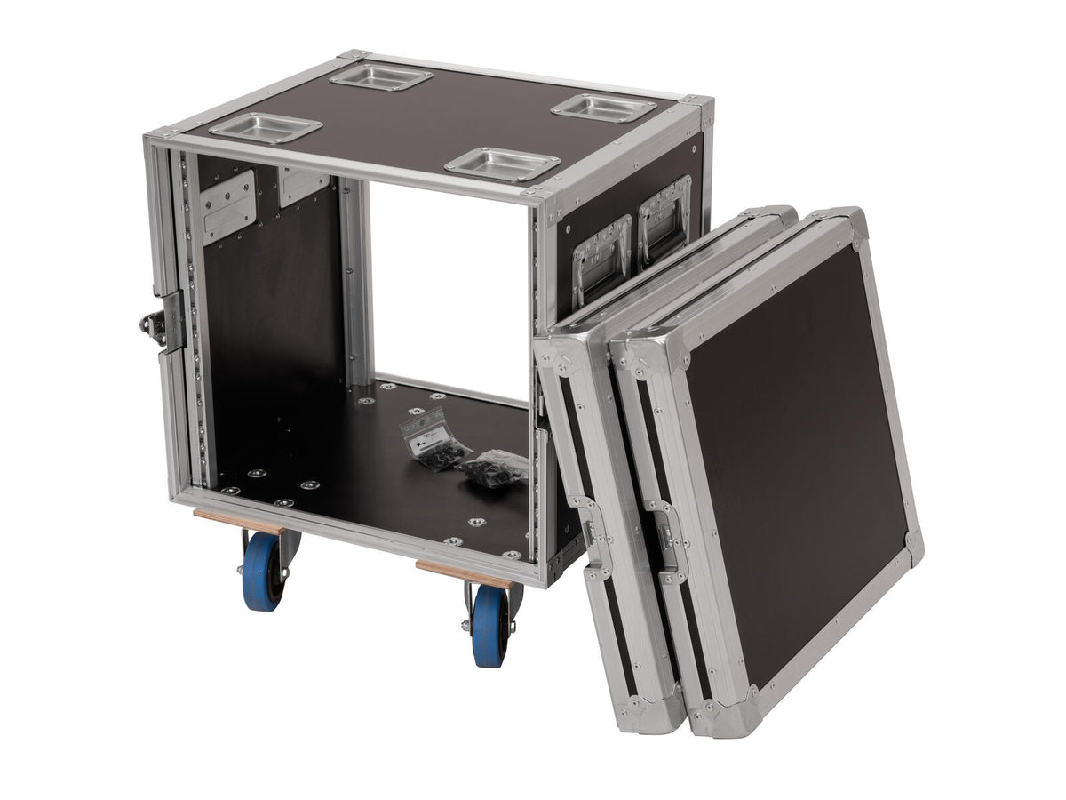 Roadinger Rack PRO 10HE 45cm mit Rollen – Ansicht 4