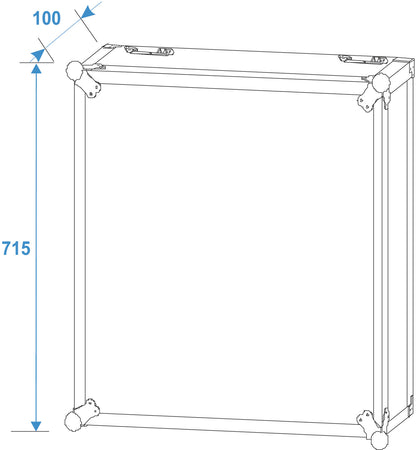 Roadinger Rack PRO 15HE 45cm mit Rollen – Ansicht 4
