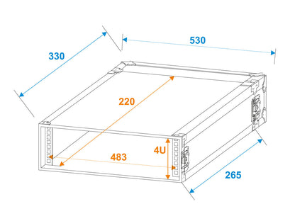 Roadinger Rack PRO 4HE 25cm – Ansicht 6