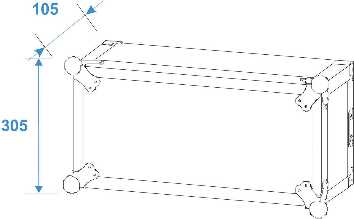 Roadinger Verstärkerrack PR-2ST, 6HE, 57cm tief – Ansicht 7