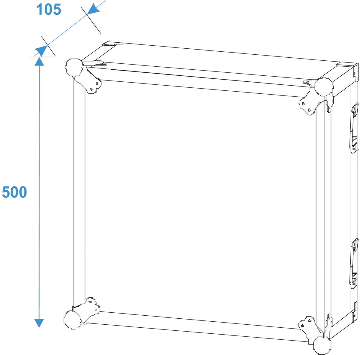 Roadinger Verstärkerrack PR-2, 10HE, 47cm tief – Ansicht 6