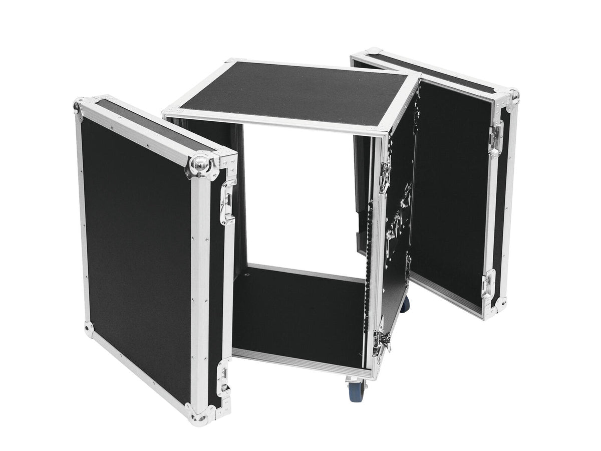 Roadinger Verstärkerrack PR-2, 14HE, 47cm mit Rollen – Ansicht 4