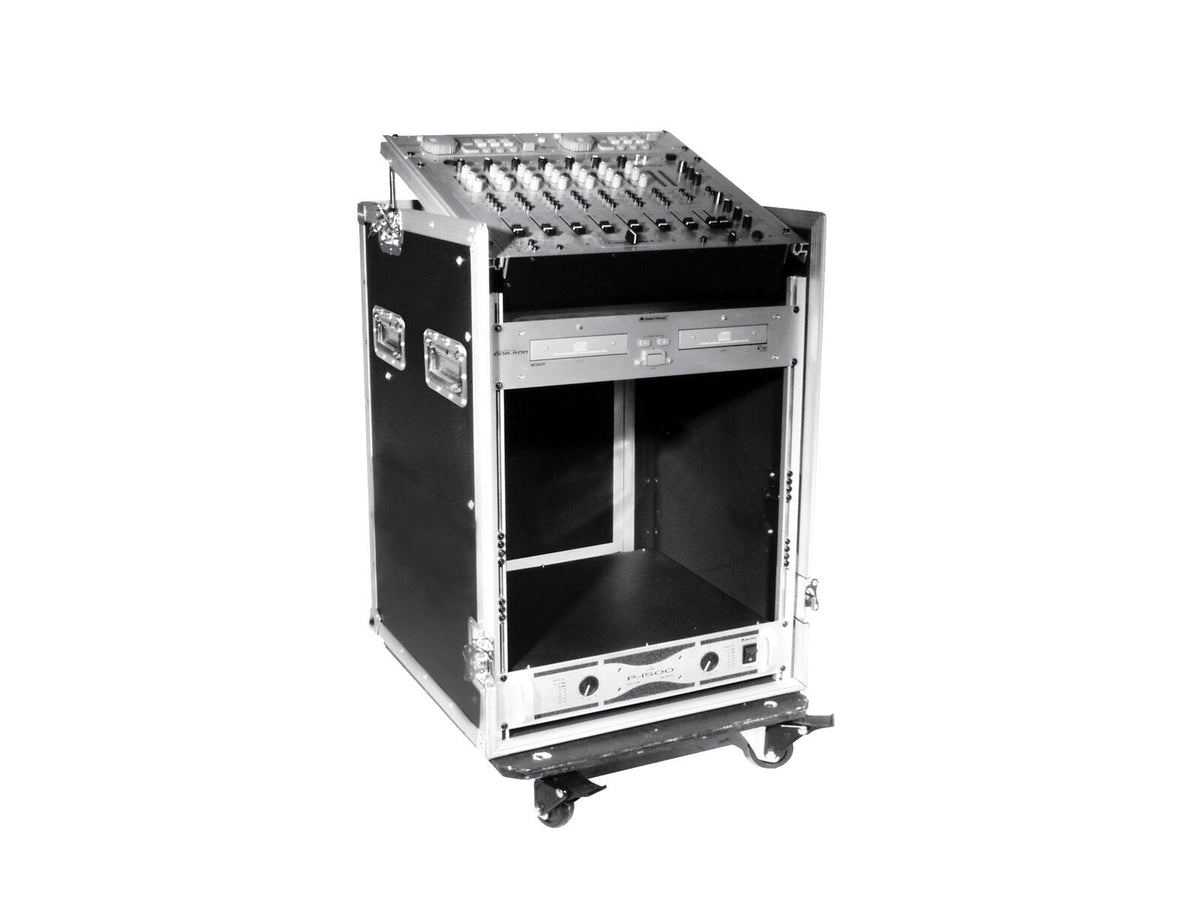 Roadinger Spezial-Kombi-Case Profi, 12HE mit Rollen