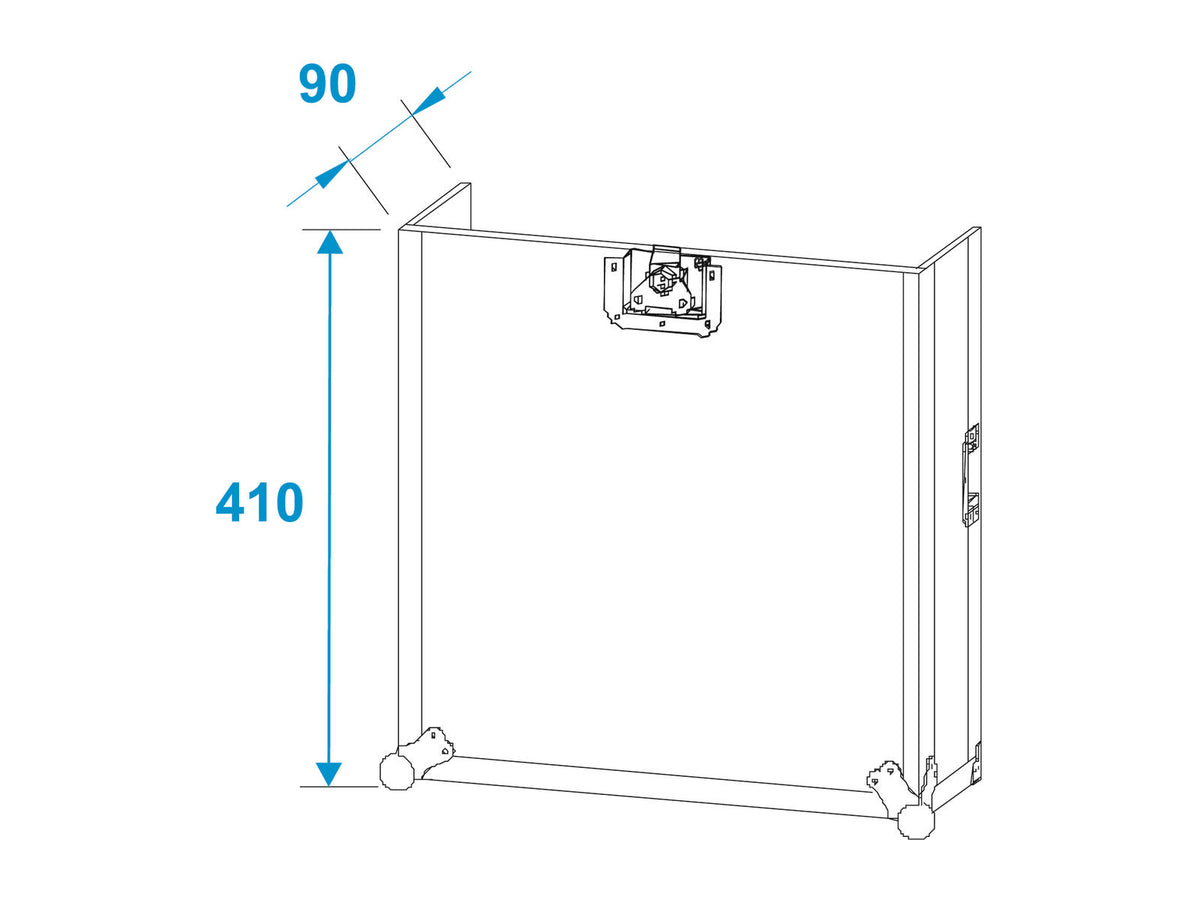 Roadinger Spezial-Kombi-Case Profi, 6HE – Ansicht 6