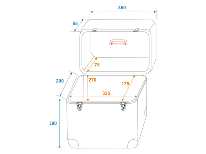 Roadinger Platten-Case ALU Battle/Booking, abgerundet – Ansicht 2