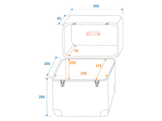Roadinger Platten-Case ALU Battle/Booking, abgerundet – Ansicht 2