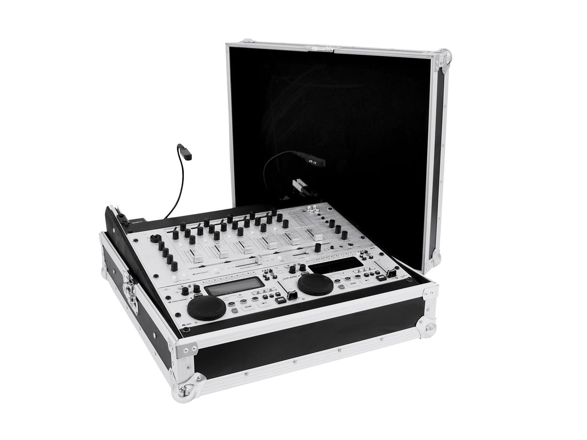 Roadinger Mixer-Case Profi MCB-19, schräg, sw, 12HE – Ansicht 3