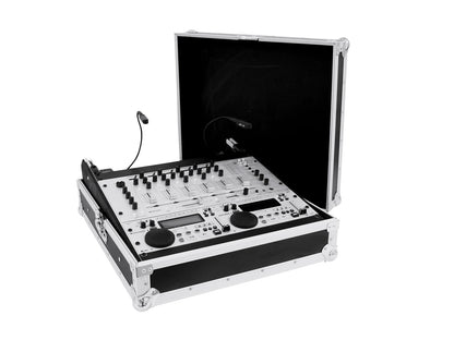 Roadinger Mixer-Case Profi MCB-19, schräg, sw, 12HE – Ansicht 3