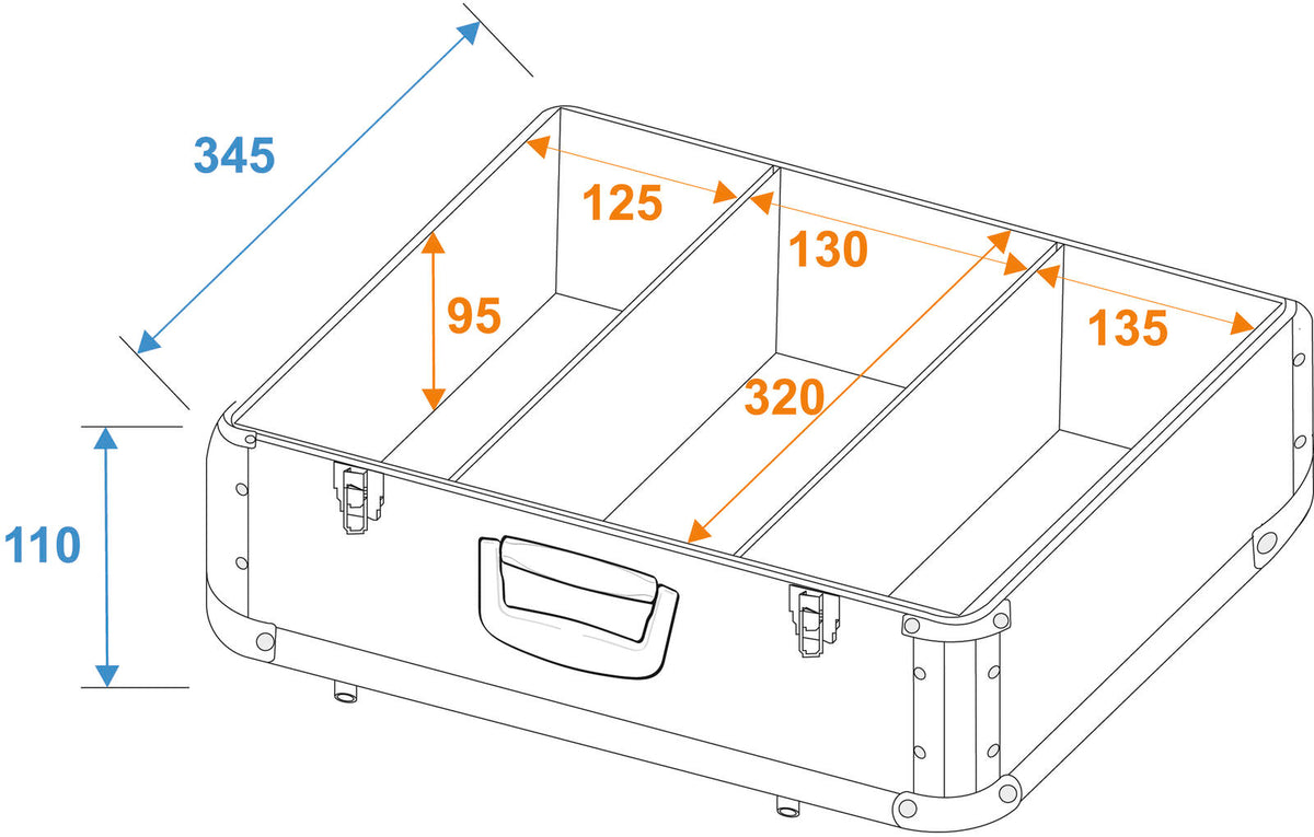Roadinger CD-Case ALU Digital-Booking abgerundet bl – Ansicht 2