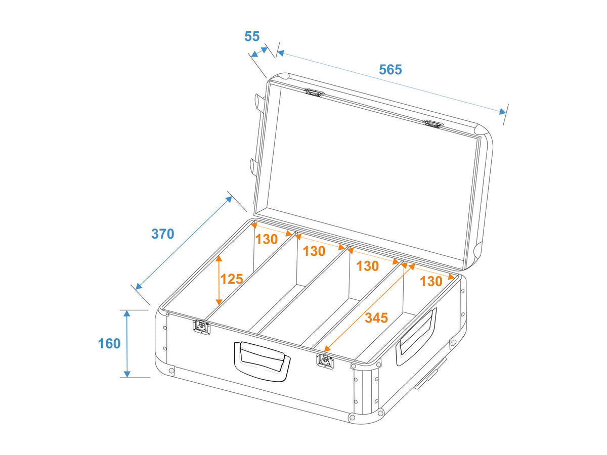 Roadinger CD-Case schwarz 120 CDs mit Trolley – Ansicht 2