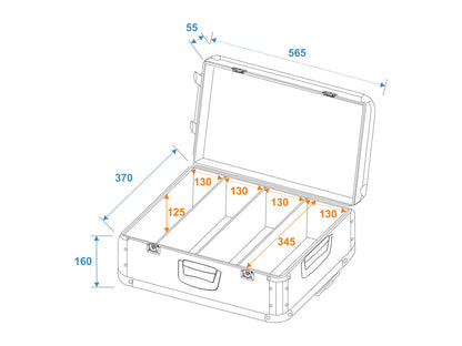 Roadinger CD-Case schwarz 120 CDs mit Trolley – Ansicht 2