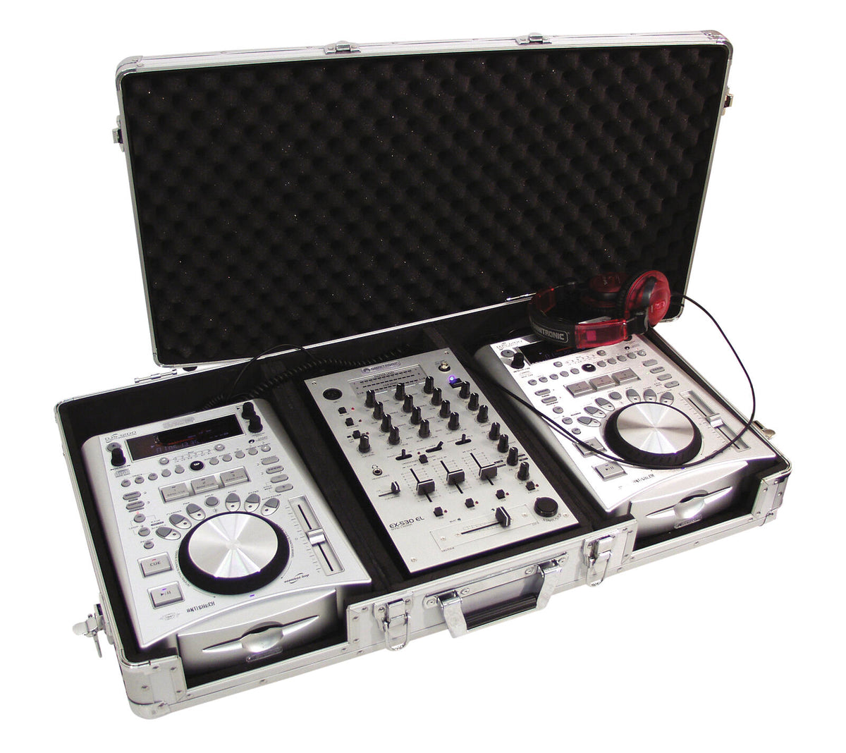 Roadinger Universal-Konsole DIGI-1 2xCD/1xM-10 sil – Ansicht 8