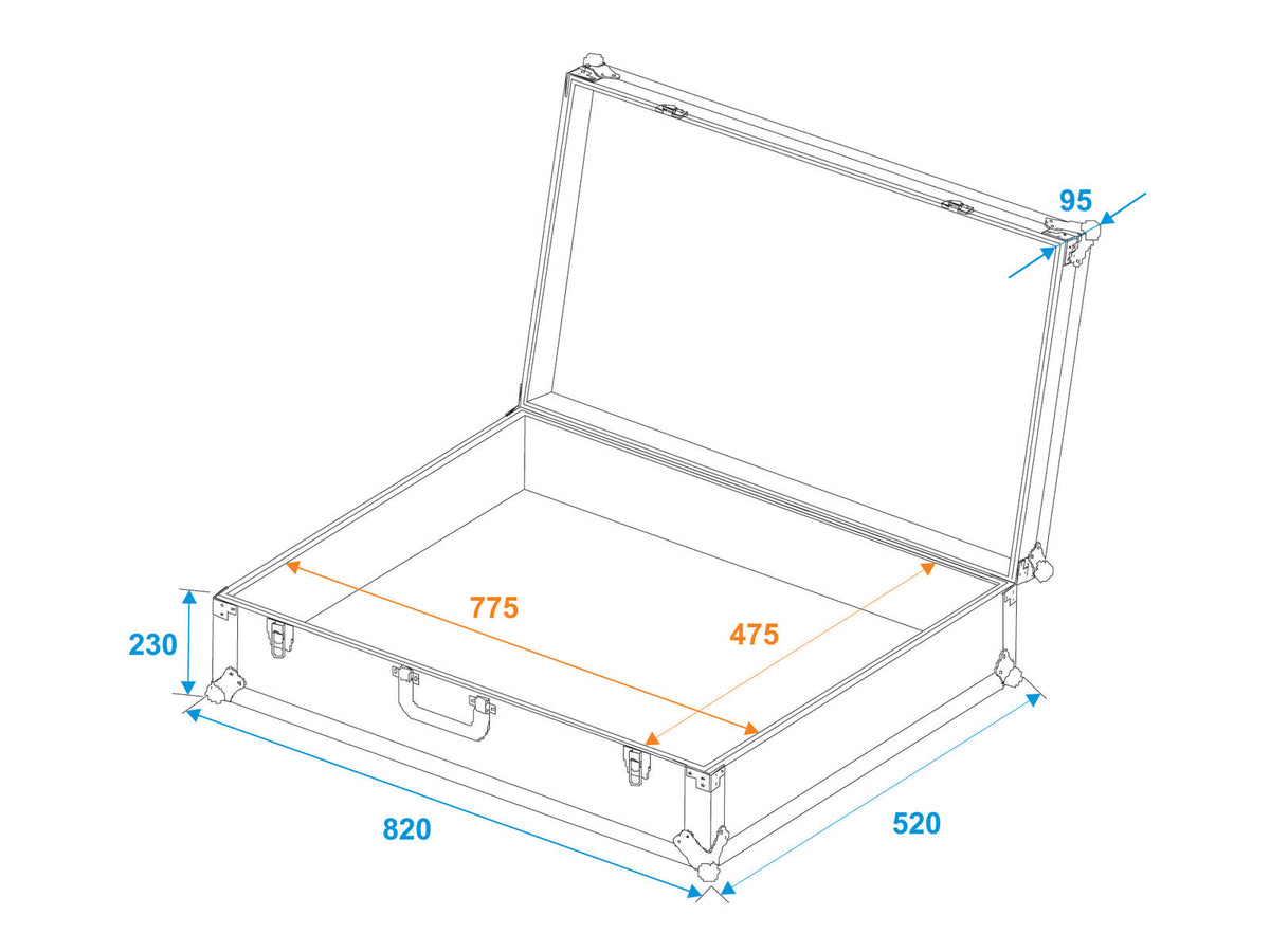 Roadinger Universal-Koffer-Case Tour Pro 82x32x52 schwarz – Ansicht 5
