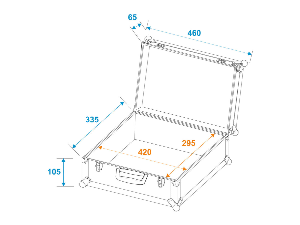 Roadinger Universal-Koffer-Case FOAM, schwarz – Ansicht 2