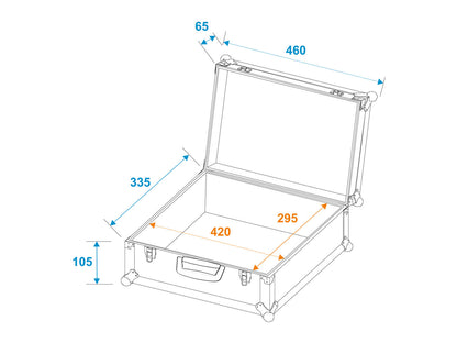 Roadinger Universal-Koffer-Case FOAM, schwarz – Ansicht 2
