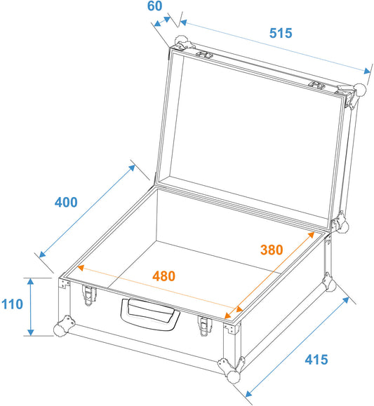 Roadinger Universal-Koffer-Case FOAM GR-1 alu – Ansicht 2