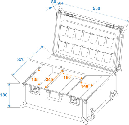 Roadinger Universal-Koffer-Case mit Trolley – Ansicht 10