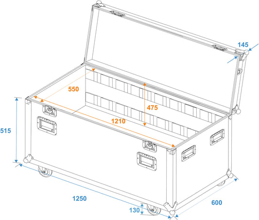 Roadinger Universal-Tour-Case 120cm mit Rollen