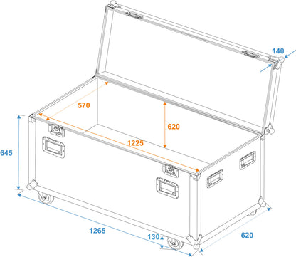 Roadinger Universal-Tour-Case 120cm mit Rollen Profi – Ansicht 2