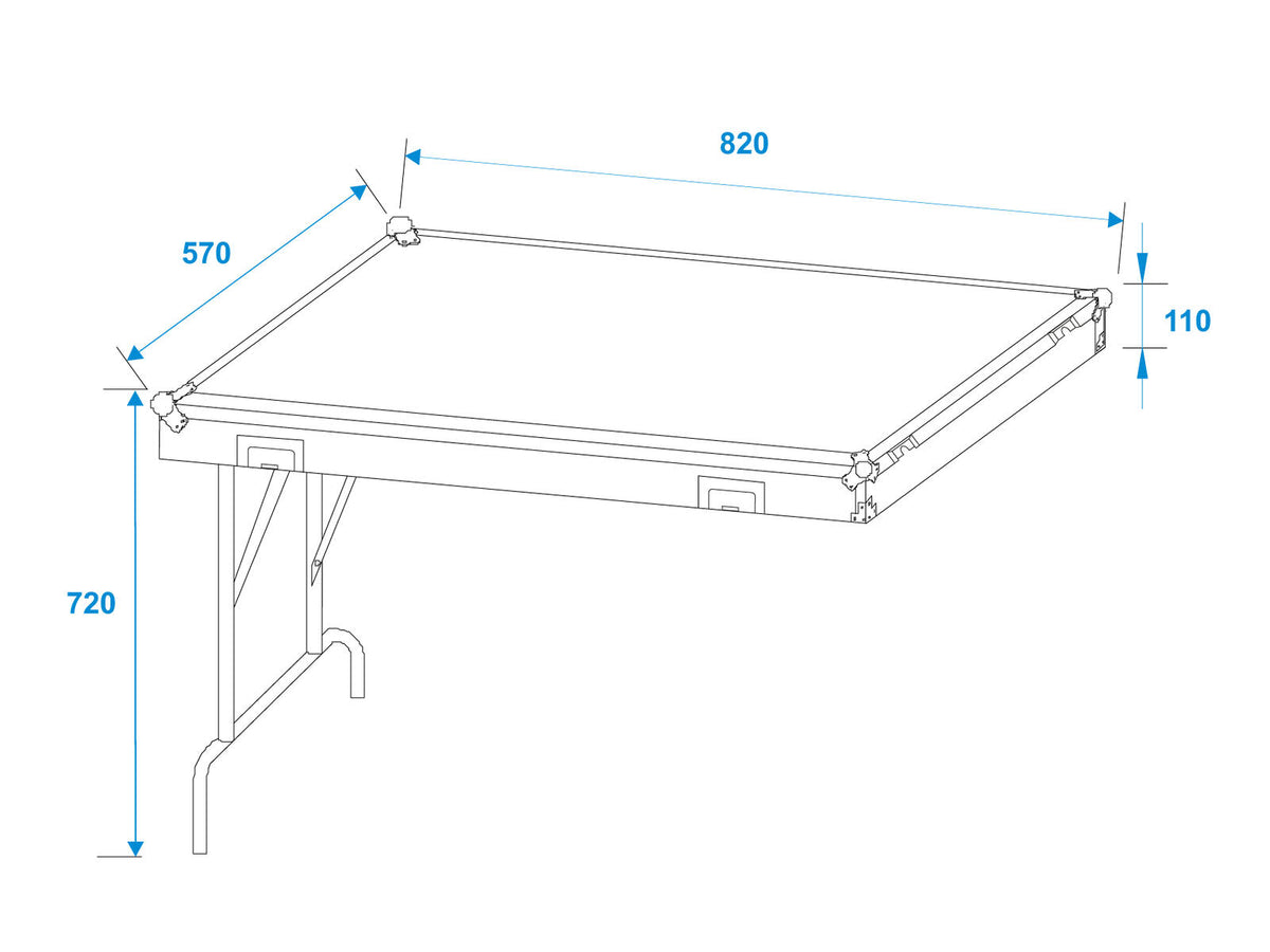 Roadinger WDS-2 Universal-Schubladen-Case mit Rollen – Ansicht 8