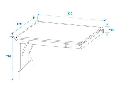 Roadinger WDS-2 Universal-Schubladen-Case mit Rollen – Ansicht 8