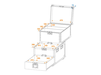 Roadinger Universal-Roadie-Case mit Rollen – Ansicht 2