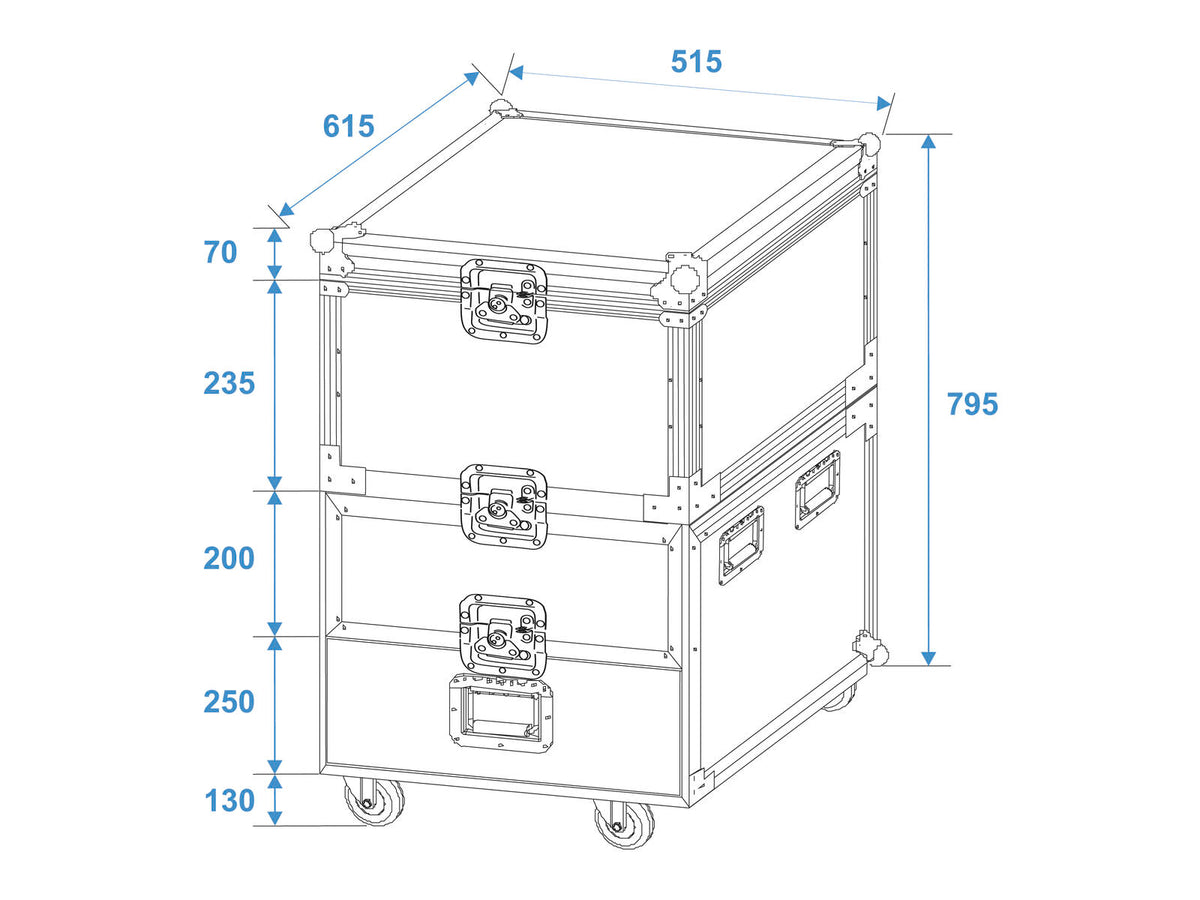 Roadinger Universal-Roadie-Case mit Rollen – Ansicht 8