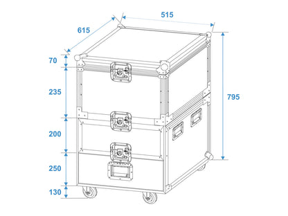 Roadinger Universal-Roadie-Case mit Rollen – Ansicht 8