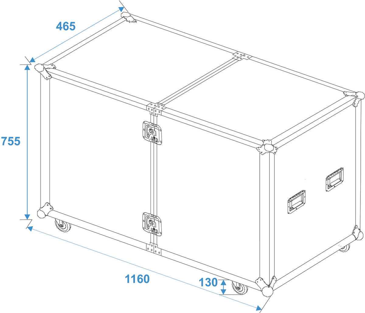 Roadinger DD-2 Universal-Roadie-Case Double Drawer – Ansicht 6