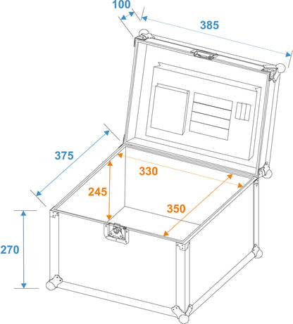 Roadinger Universal-Dokumenten-Case GR-2, sw – Ansicht 2
