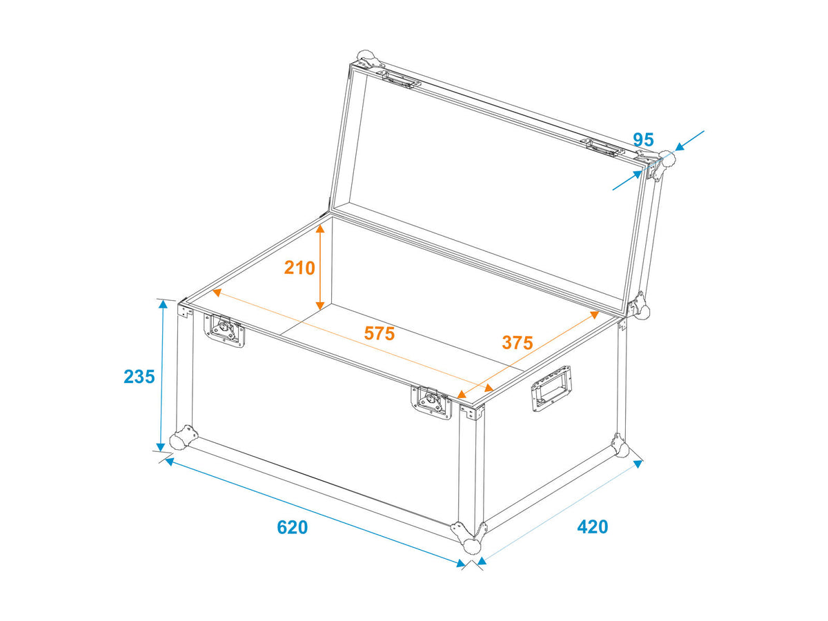 Roadinger Universal-Transport-Case 60x40x30cm – Ansicht 5
